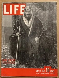 LIFE Magazine May 31, 1943 King Ibn Saud of Saudi Arabia WWII - Great Condition - Picture 1 of 10