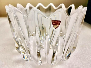 Orrefors "Fleur" Crystal Bowl, 14 Point, 6.25"W x 4.5"H, Sweden, Label, Signed - Picture 1 of 3