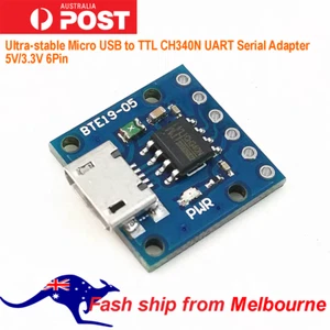 Ultra-stable Micro USB to TTL CH340N UART Serial Adapter Module STC 5V/3.3V 6Pin - Picture 1 of 2