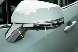 Rearview Mirror Side Cover Trim For 2019-2023 Toyota RAV4 Chrome Molding Strips - Picture 1 of 6