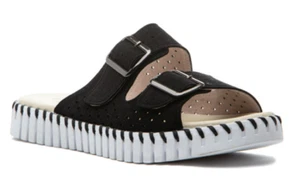 Ilse Jacobsen Tulip 1176LC Black 2 Buckle Sandal Women's EU sizes 36-41 NEW!!!