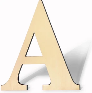 17 Inch Large Wooden Letters, Paintable Large Wood Letter for Crafts, Unfinished - Picture 1 of 7