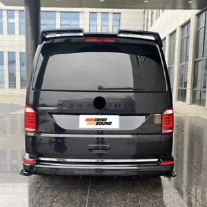 VW Transporter T6 6.1 Gloss Black Rear Tailgate Type Roof Spoiler Wing Kit 2015+ - Picture 1 of 6