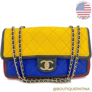 Chanel 2013 Rainbow Colorblock Medium Flap Bag GHW 68139 - Picture 1 of 5