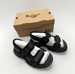 Dr. Doc Martens Forster Sandal Size W7 M6 Black - Picture 1 of 5