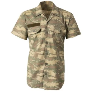 Original Tubitak Turkish Army Camo Short-Sleeve Field Shirt- Genuine Surplus - Picture 1 of 4