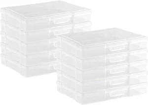 Transparent 4" X 6" Photo Storage Boxes - Photo Organizer Cases Photo Keeper Pic - Picture 1 of 8