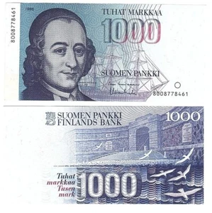 Finland - 1000 Markkaa 1986 aUNC / UNC Pick 117 - No Litt.! Lemberg-Zp - Picture 1 of 1