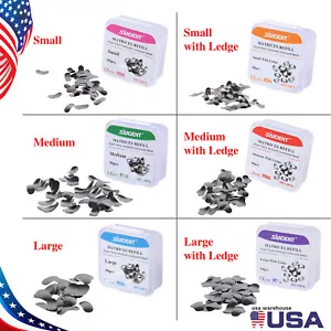Dental Sectional Matrix System Contoured Metal Matrices Refill Matrix Bands 50x - Picture 1 of 73