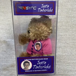 Justin Timberlake NSYNC Rare Bears, Pink Bear, Singer Actor Ltd Ed NOS NIB - Picture 1 of 9