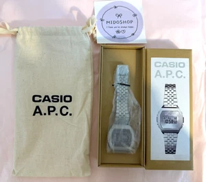 Casio x A.P.C. A1000ACD-7 Limited Edition Stainless Steel Watch - Picture 1 of 2