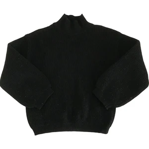 Primark Cares Girls Size 5-6 Yrs Turtleneck Sweater Balloon Sleeve Black - Picture 1 of 6