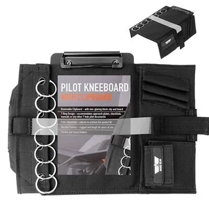 Performore Pilot Kneeboard - Includes Clipboard, Knee Strap & 7 Rings - Organ... - Picture 1 of 9