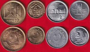 Pakistan set of 4 coins: 1 - 10 rupees 2017-2021 UNC - Picture 1 of 1