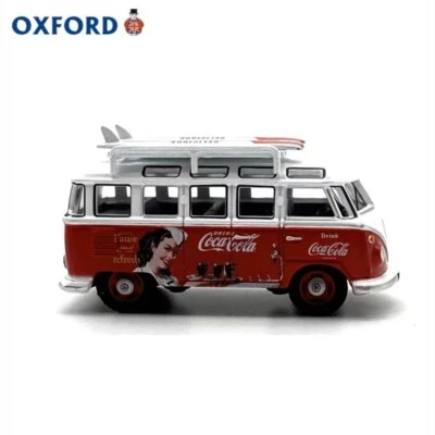 76VWS008CC Oxford Diecast 1/76 Scale OO Gauge VW T1 Bus and Surfboards Coca Cola - Image 1 of 4
