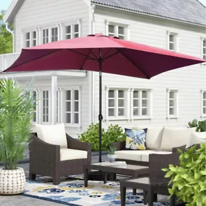 3M x 2M Outdoor Garden Umbrella Parasol Sun Shade Patio Hanging Cantilever Beach - Picture 1 of 88