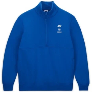 SZ XL Blue Nike SB x Fly Streetwear 1/2 Zip Fleece Skate Top DQ7312-480 - Picture 1 of 5
