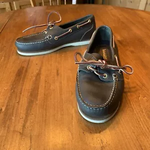 Para mujer Timberland azul marino bote ronquidos con suelas blancas talla 8 M - Imagen 1 de 12