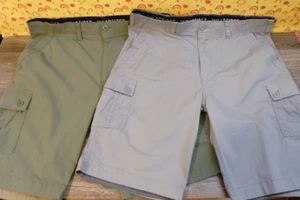 WEARFIRST Men's Cargo Shorts Lot of 2: Gray & Green- Size 38 - Picture 1 of 11