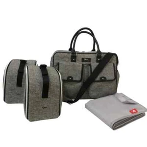 QPlay Borsa Fasciatoio Set da Viaggio Grigio e Nero - Foto 1 di 6