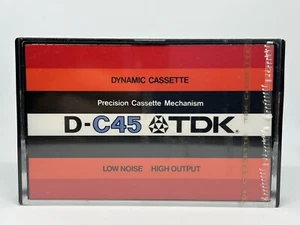 TDK D C45 cassette vide cassette audio NOS emballage d'origine Made in Japan 1977 rare - Photo 1/6