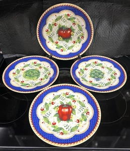 4 Andrea by Sadek Le Jardin Vegetable Dinner Plate Suzanne Nicoll 10.5" Japan - Picture 1 of 9