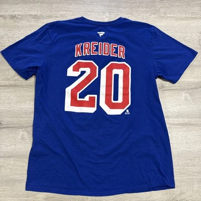 Chris Kreider Shirt New York Rangers Hockey Fanatics Men Blue Tee Size Large - Image 1 of 3