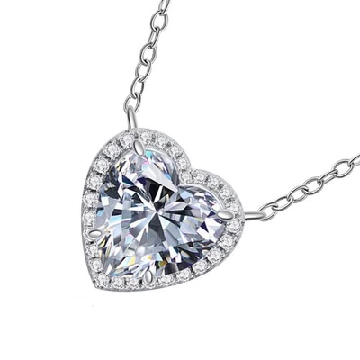  Women Jewelry for Gift Collana Cuore Con Donna Sospensione Alla Moda - Immagine 1 di 4