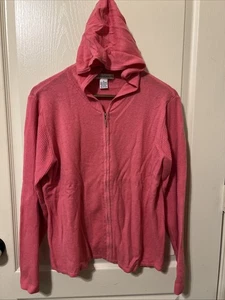 Neu ohne Etikett Vintage Draper's & Damon's Medium rosa 100 % Kaschmir Pullover Hoodie Reißverschluss - Bild 1 von 4