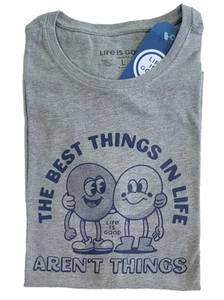 Life Is Good SS Shirt Crusher Tee BEST THINGS IN LIFE HUG Chest44in Womens L - Picture 1 of 6