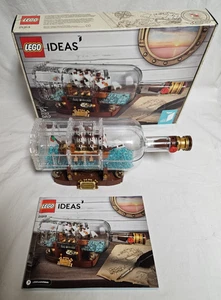 Lego Ideas 21313 Schiff in der Flasche 100 % vollständig 962 Teile Anleitung/Box 2019 nicht mehr im Handel erhältlich - Bild 1 von 14