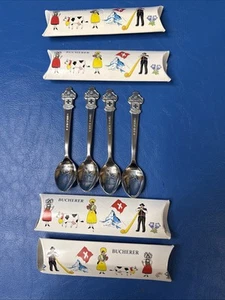 Lote de 4 cucharas coleccionables vintage ROLEX BUCHERER DE SUIZA LUGANO - Imagen 1 de 7