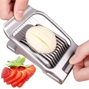Egg Slicer for Hard Boiled Eggs Egg Cutter Strawberry Slicer Heavy Duty Alumi... - Picture 1 of 6