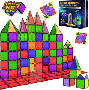 Magnetic Building Blocks Tiles Montessori Kids Toys for Boys & Girls – Learning - Picture 1 of 12