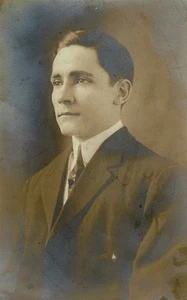 1920s well-dressed identified fraternity man in suit RPPC Philadelphia, PA - Picture 1 of 2