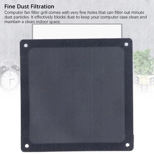 10x 14 X 14CM Computer Fan Filter Grill Superior Heat Dissipation PVC Mesh Ma FG - Afbeelding 1 van 24