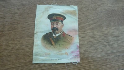 WW1 ORIGINAL  LARGE CIGARETTE SILK S AFRICAN GENERAL BOTHA 16 X 12cm - Image 1 of 4