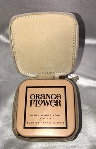 Vela de viaje Henri Bendel Home Nueva York flor naranja con estuche nueva caja abierta - Imagen 1 de 6