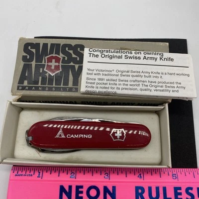 Victorinox Swiss Army "Camping" Multi-Purpose Pocket Knife New Open Box - Image 1 of 4