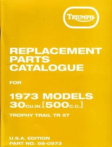 1973 Triumph Trophy Trail TR5T, OIF, OEM, PARTS CATALOGUE, Sealed - Bild 1 von 6