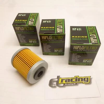 3x Hiflo HF651 Filtre à Huile Compatible À Gasgas KTM Svartpilen 701 - Photo 1/4