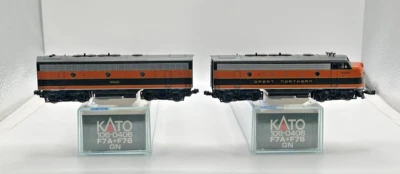 N Scale KATO #106-0406 F7 A+B "Great Northern" Locomotive Set A-#362C B-#362B - Image 1 of 4