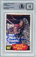 JIMMY HART 1985 O-PEE-CHEE WWF SIGNED AUTOGRAPHED CARD BAS AUTHENTIC GEM MINT 10