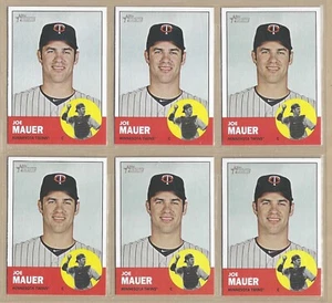 Menge (6) 2012 Topps Heritage Joe Mauer #186 Zwillinge -- KOSTENLOSER/SCHNELLER VERSAND - Bild 1 von 1