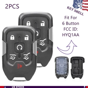 2 For 2015 2016 2017 2018 2019 2020 GMC Yukon Remote Key Fob Shell Case Cover - Foto 1 di 8