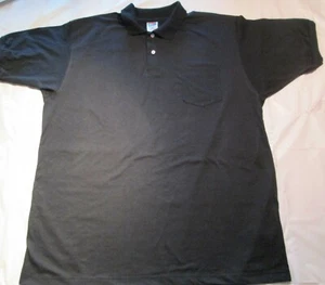 Men Golf Shirt Black 36 Pc Medium Fruit of the loom Cotton/Polyester Best - Picture 1 of 2