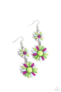 Paparazzi SUN Wild -Multi - Colored Beads- Earrings - Picture 1 of 3