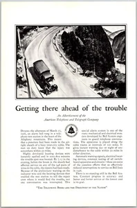PRINT AD 1929 AT&T Bell System Getting There Ahead of Trouble Henry Luhrs Art - Picture 1 of 3