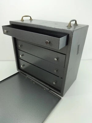 Metal Storage Cabinet 5 Drawer Lockable Tools Crafts Hobbies Vintage Engineering - Image 1 of 4