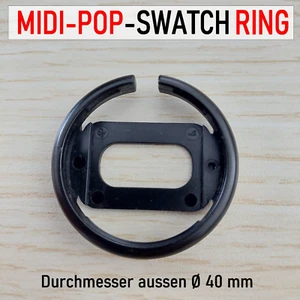 ✅ RING / CLIP / HALTER für MIDI-POP-SWATCH UHREN ⭐ FARBE: SCHWARZ ⭐ Neuware - Bild 1 von 2